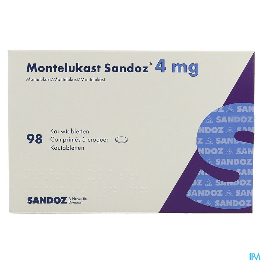 Montelukast Sandoz Comp A Croquer 98 X 4mg 2