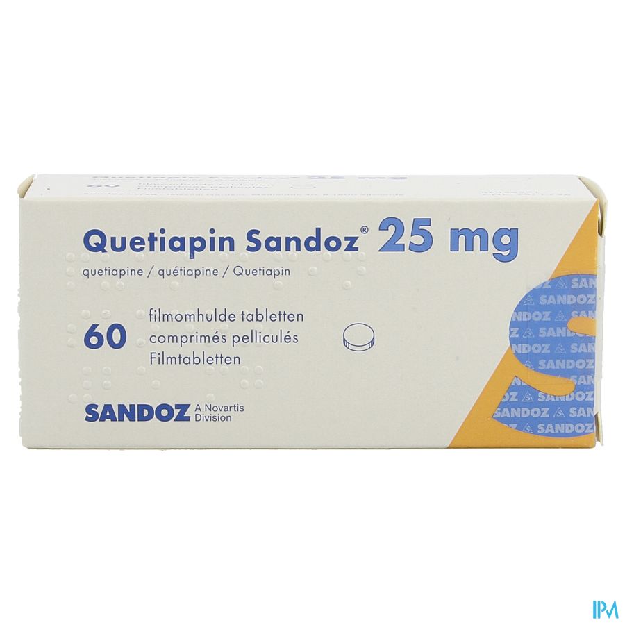Quetiapin Sandoz Comp Enrobe 60 X 25mg 2