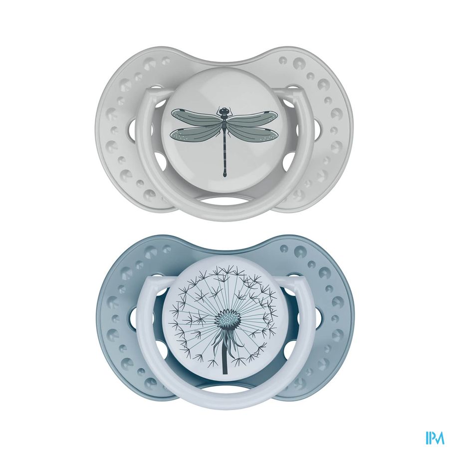 Difrax Fopspeen Dynamic Botanic Blue&green 3m+ 2 2