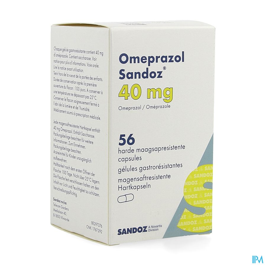 Omeprazol Sandoz Caps Enter 56 X 40mg Omeprazol Sandoz Caps Enter 56 X 40mg