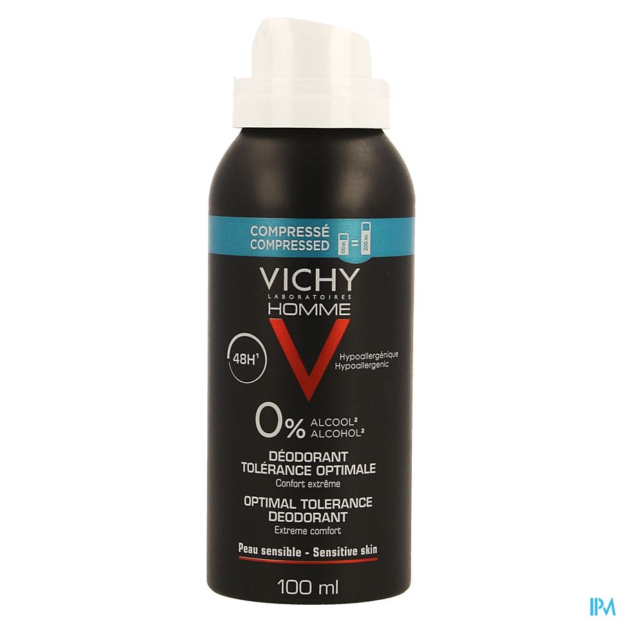 Vichy Homme Deo Aero Optimale Tolerantie 48h 100ml 1