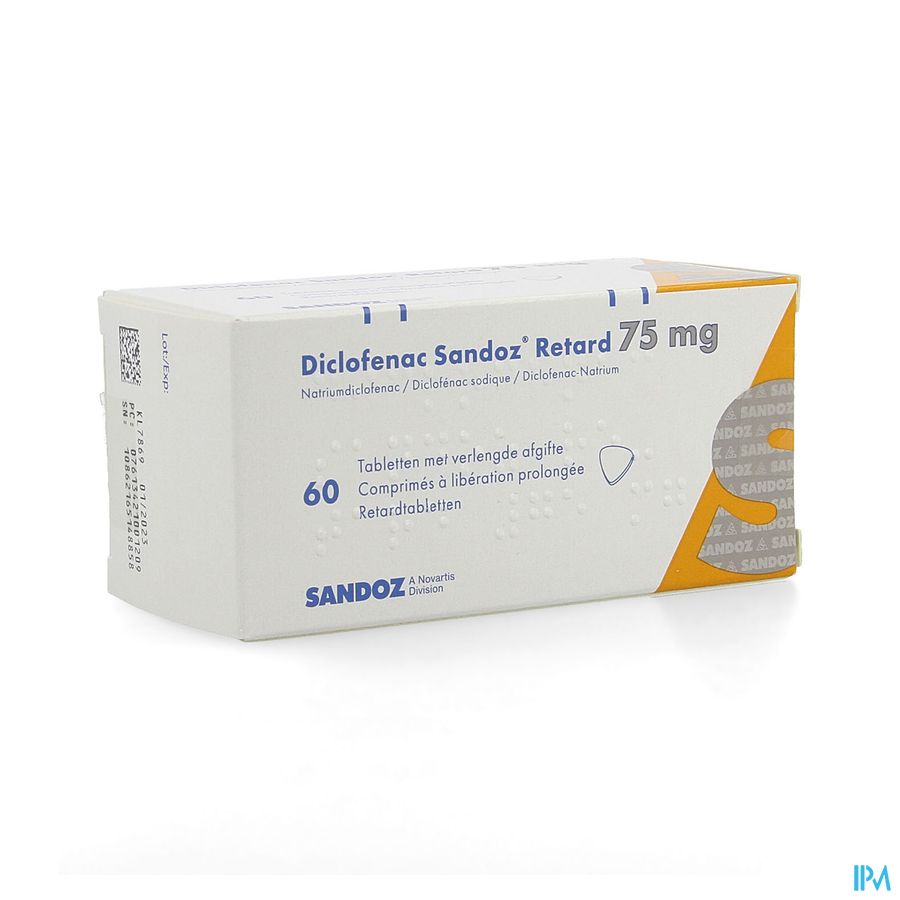 Diclofenac Retard Sandoz Tabl 60 X 75mg Diclofenac Retard Sandoz Tabl 60 X 75mg
