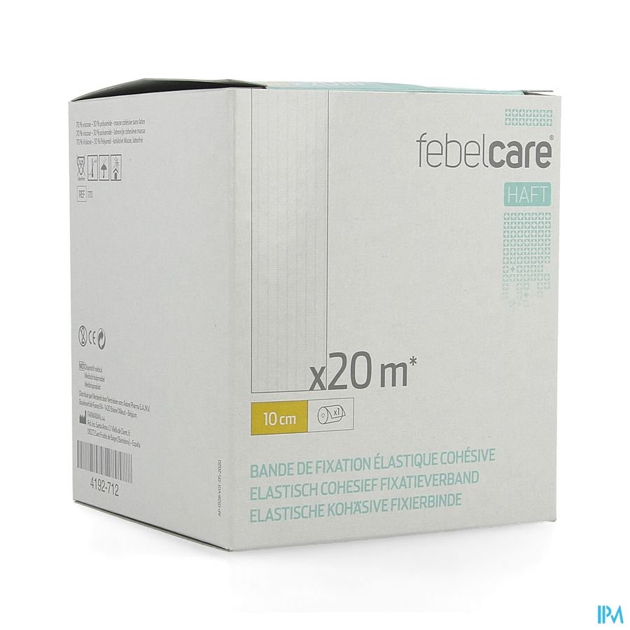 Febelcare Haft Bande Fix.elastiq.cohesive 10cmx20m Febelcare Haft Bande Fix.elastiq.cohesive 10cmx20m