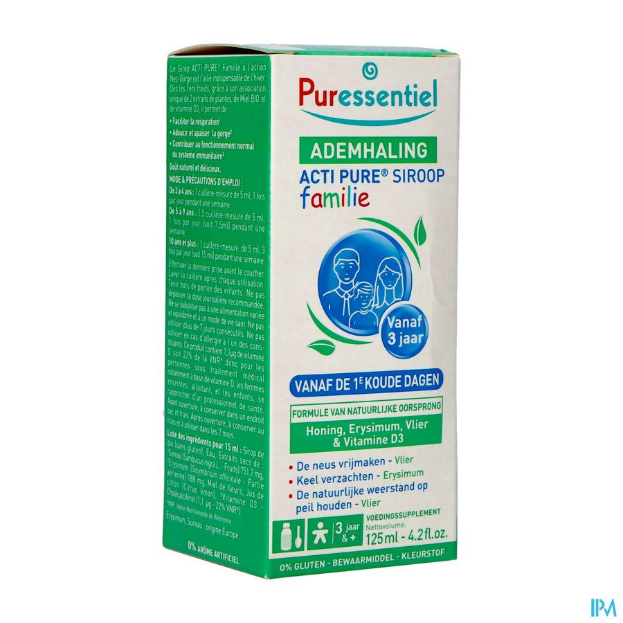 Puressentiel Ademhaling Siroop Actipure Fam. 125ml Puressentiel Ademhaling Siroop Actipure Fam. 125ml