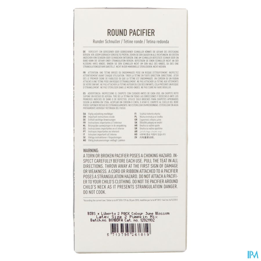 Bibs 2 Fopspeen Duo Liberty Garden Blossom Pumpk.2 6