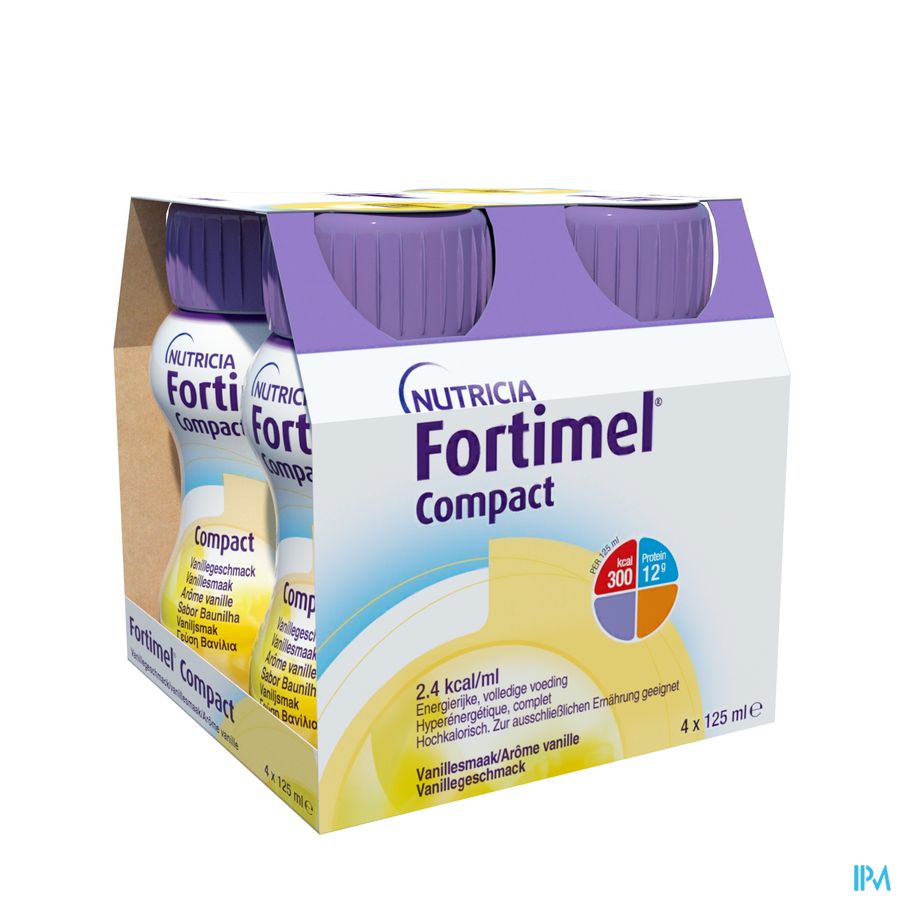 Fortimel Compact Vanille Flesjes 4x125 ml