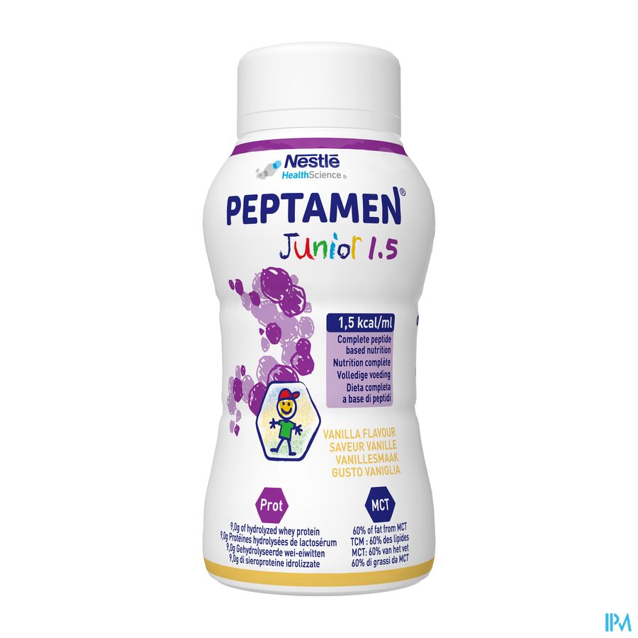 Peptamen Junior 1.5 Vanille 4x200ml Peptamen Junior 1.5 Vanille 4x200ml