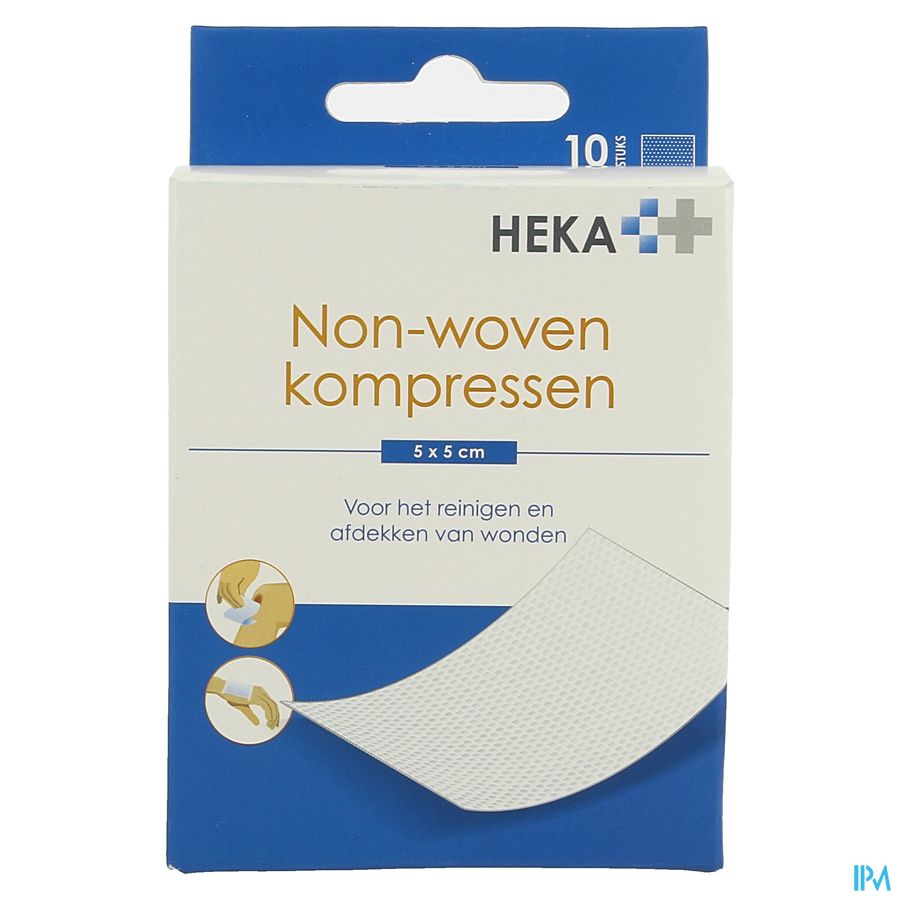 Heka Zom Kompres Non-wov. Steriel 5x 5cm 8lag.10 1