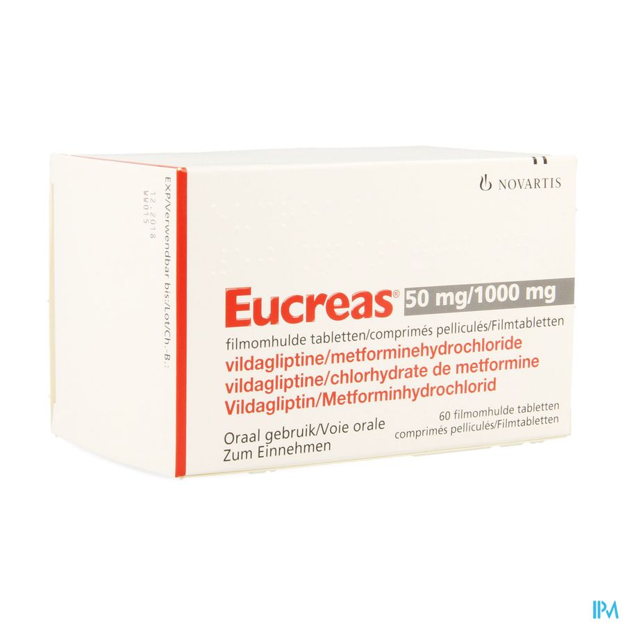 Eucreas 50mg/1000mg Comp Pell 60 Eucreas 50mg/1000mg Comp Pell 60