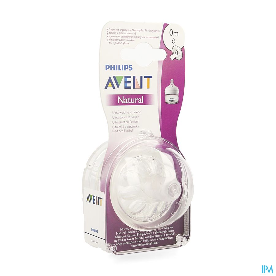 Philips Avent Natural 2.0 Zuigspeen Firstflow SCF040/27 Philips Avent Natural 2.0 Zuigspeen Firstflow SCF040/27