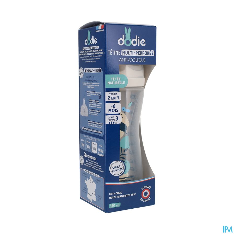 Dodie Zuigfles A/colic Speen&ring Blauw +6m 150ml Dodie Zuigfles A/colic Speen&ring Blauw +6m 150ml