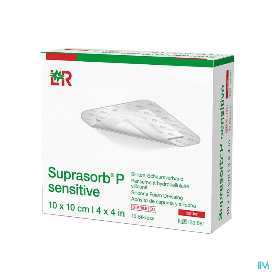 Suprasorb P Sensitive Border 10x10cm 10 139061