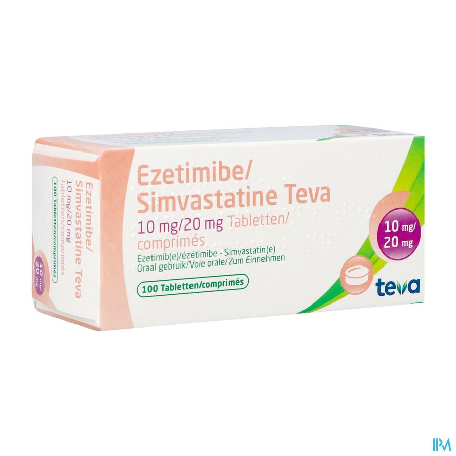 Ezetimibe Simvastatine Teva 10/20mg Tabl 100 Blist Ezetimibe Simvastatine Teva 10/20mg Tabl 100 Blist