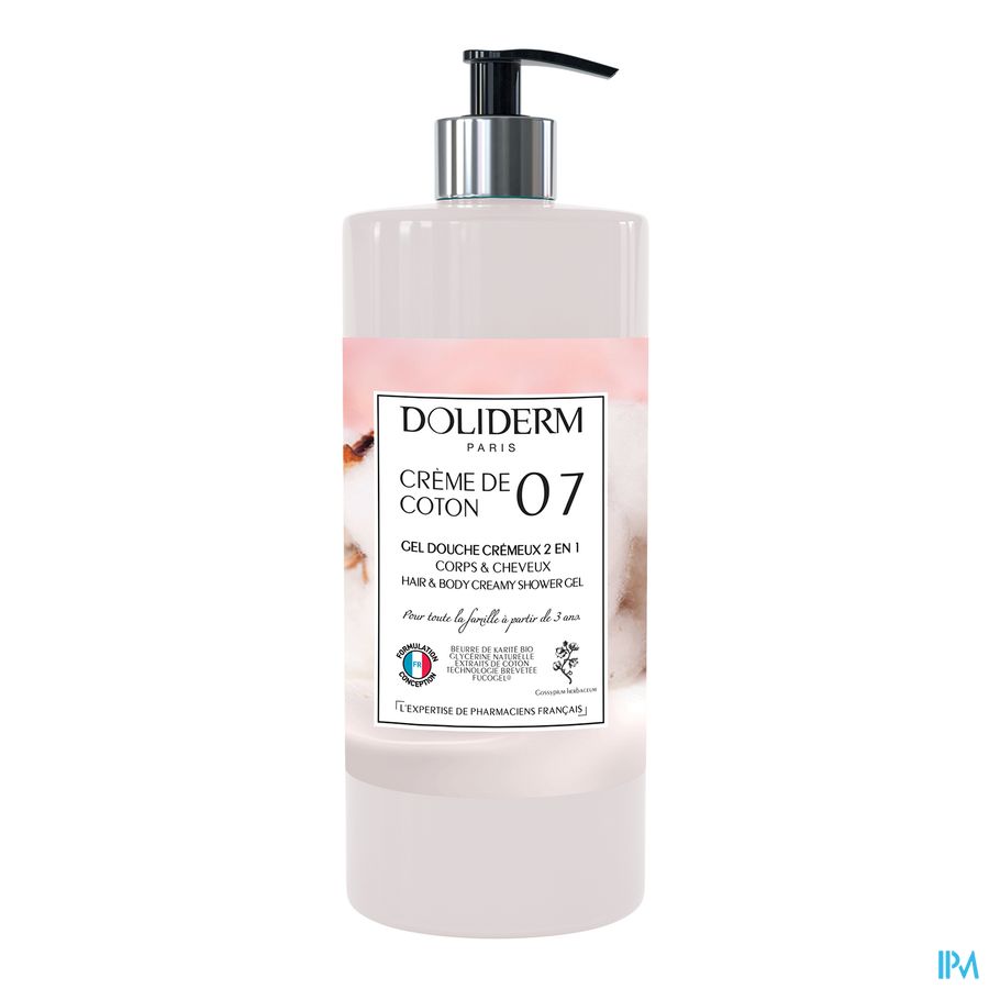Doliderm Douchegel 2in1 Creme De Coton Pompfl 1l Doliderm Douchegel 2in1 Creme De Coton Pompfl 1l
