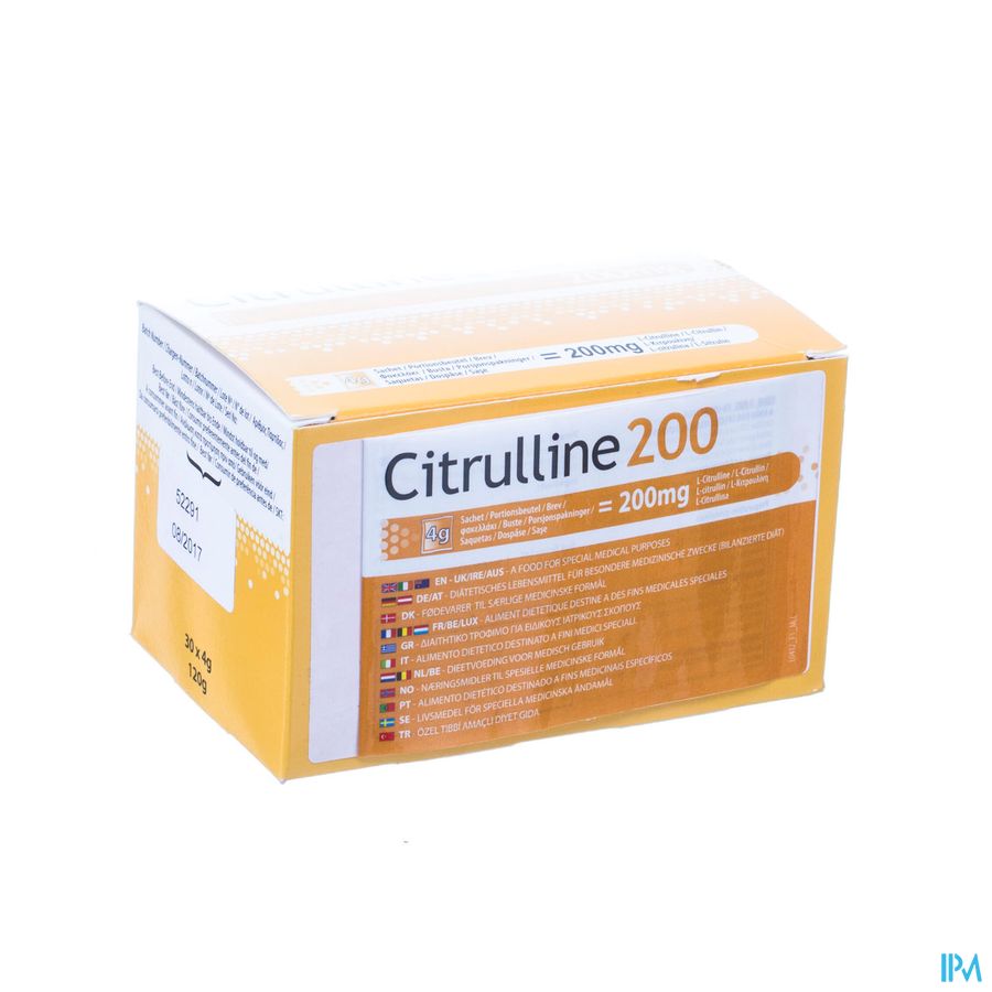Citrulline 200 Pdr Zakje 30x4g Citrulline 200 Pdr Zakje 30x4g