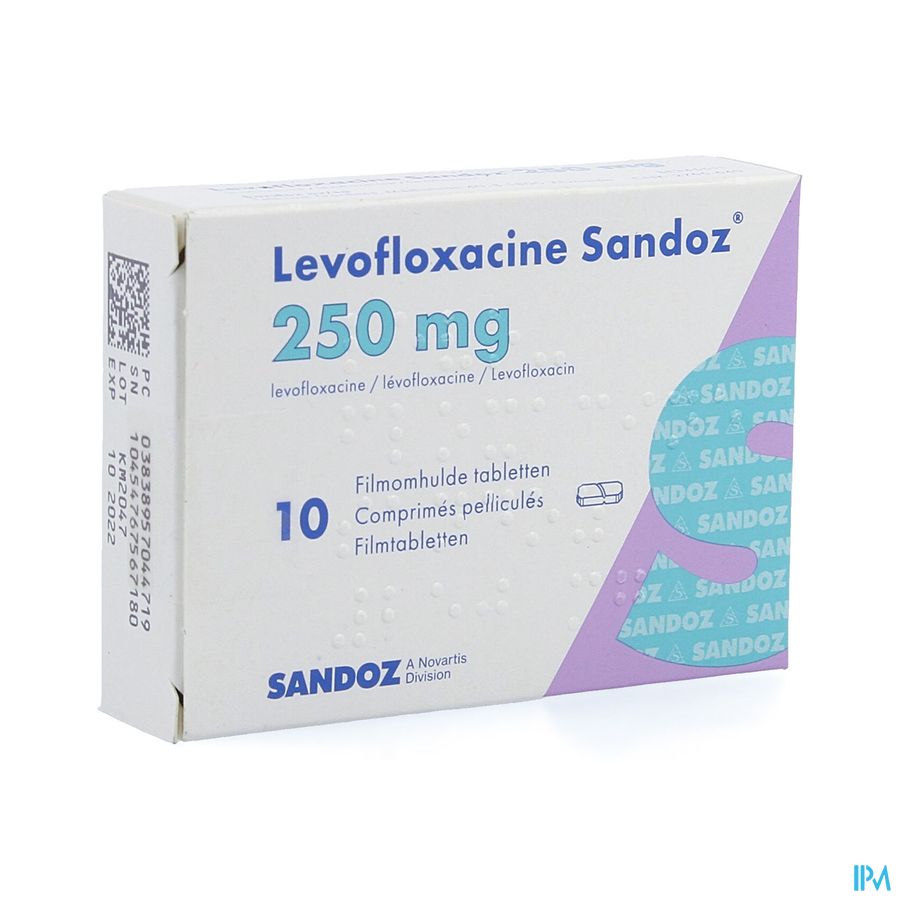 Levofloxacine Sandoz Filmomh Tabl 10 X 250mg Levofloxacine Sandoz Filmomh Tabl 10 X 250mg