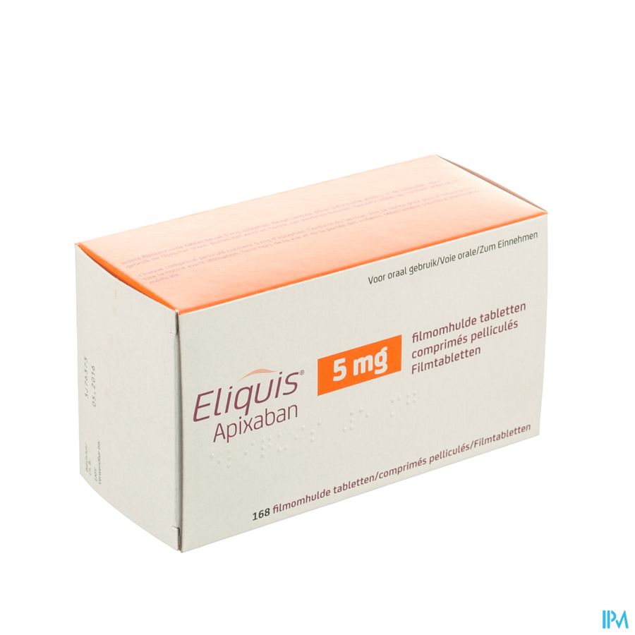Eliquis 5,0mg Filmomh Tabl 168 X 5mg Eliquis 5,0mg Filmomh Tabl 168 X 5mg