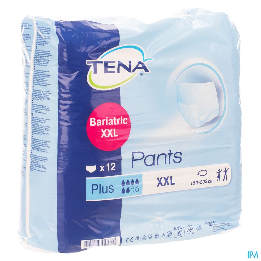 Tena Pants Bariatric Plus Xxl 12 3