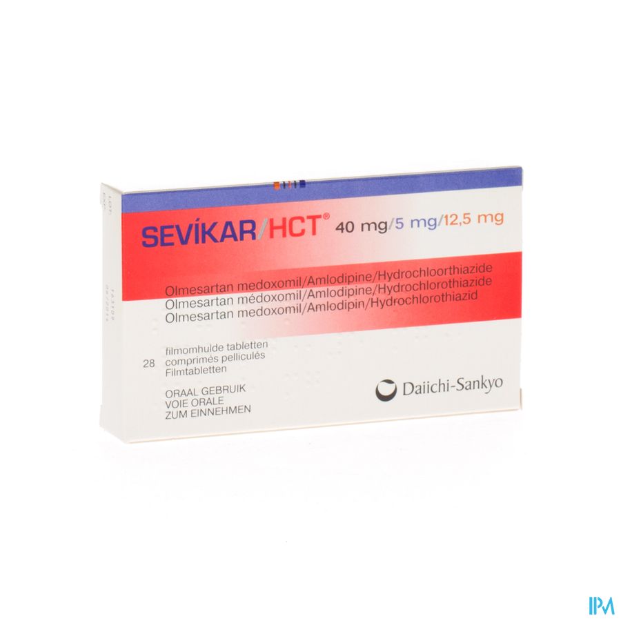 Sevikar Hct 40mg/5mg/12,5mg Comp Pell 28 Sevikar Hct 40mg/5mg/12,5mg Comp Pell 28