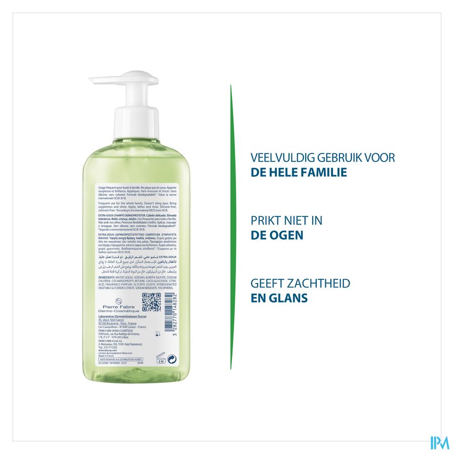 Ducray Extra-doux Huidbescherm. Shampoo 100ml Nf 19