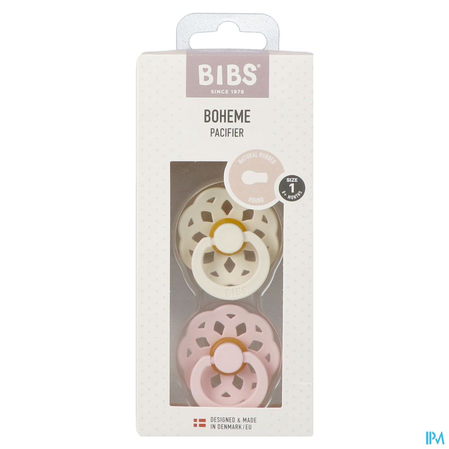 Bibs 1 Fopspeen Boheme Duo Ivory&blossom 1