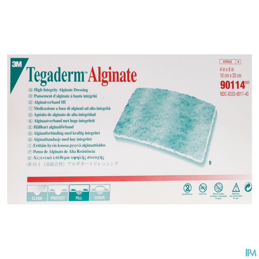 Tegaderm Alginate Steril 10cmx20cm 5 90114 1