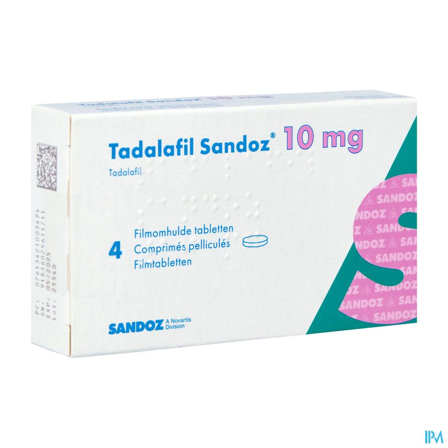 Tadalafil Sandoz 10,0mg Comp Pell 4 X 10,0mg Tadalafil Sandoz 10,0mg Comp Pell 4 X 10,0mg