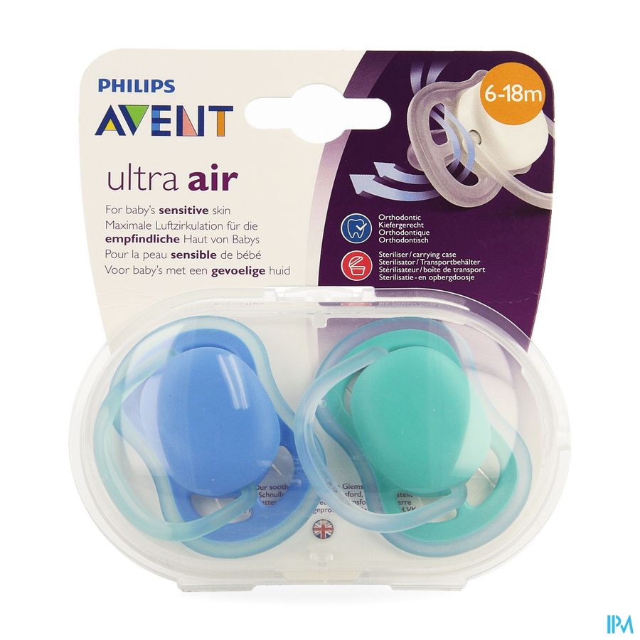 Philips Avent Sucette +6m 2 Air Boy Scf244/22