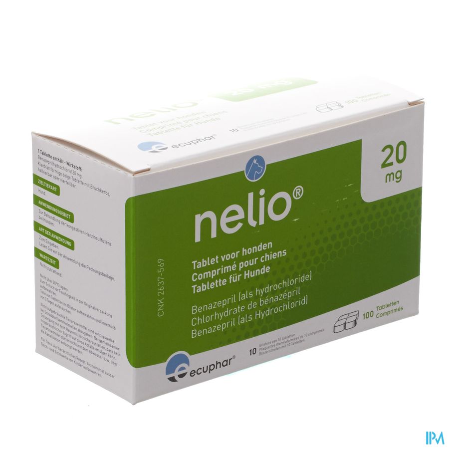 Nelio 20mg Hond Tabl 10x10 Nelio 20mg Hond Tabl 10x10