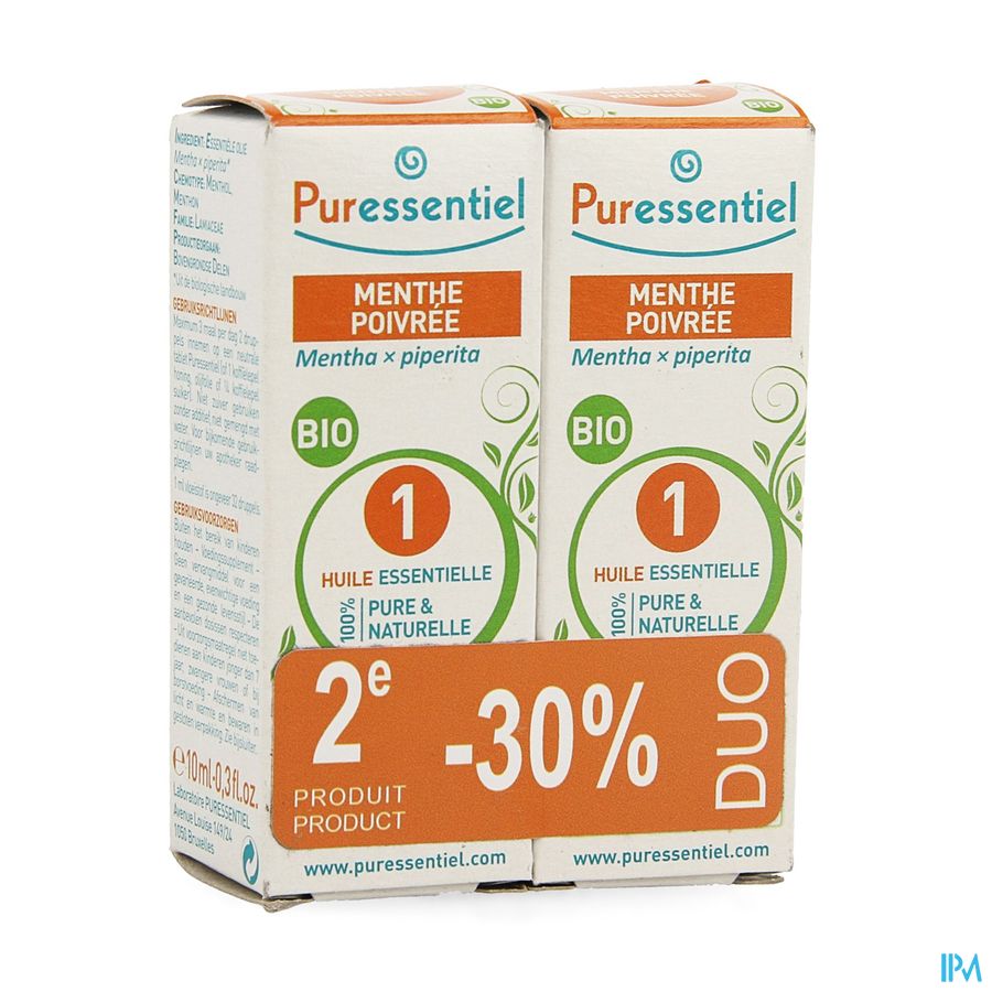 Puressentiel He Menthe Poivree Bio 2x10ml Puressentiel He Menthe Poivree Bio 2x10ml