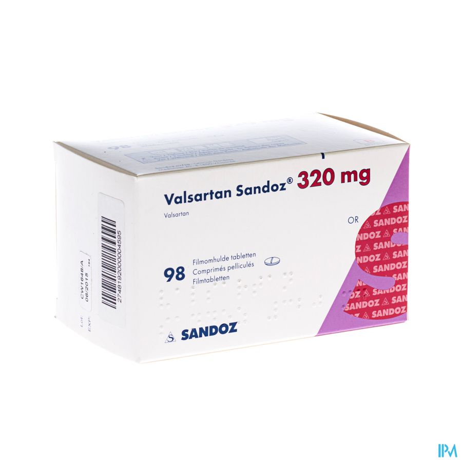 Valsartan Sandoz 320mg Filmomh Tabl 98 X 320mg 1