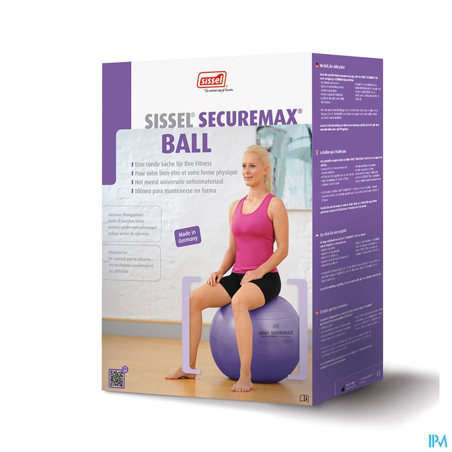 Sissel Ball Securemax Zitbal Diam.75cm Blauw-paars Sissel Ball Securemax Zitbal Diam.75cm Blauw-paars