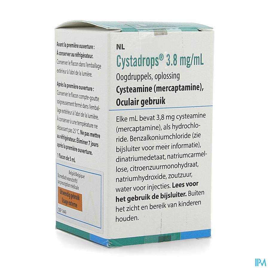 Cystadrops 3,8mg/ml Fl 1 X 5ml Cystadrops 3,8mg/ml Fl 1 X 5ml