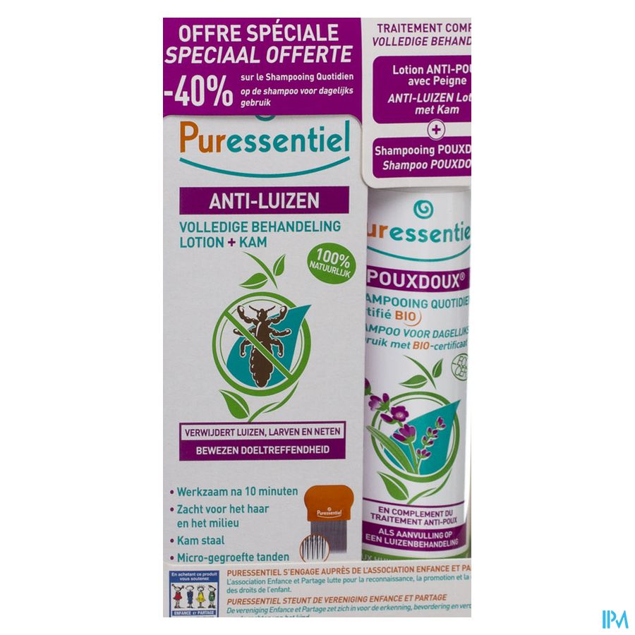 Puressentiel Anti-poux Sh Pouxdoux 200ml+lot 100ml 1