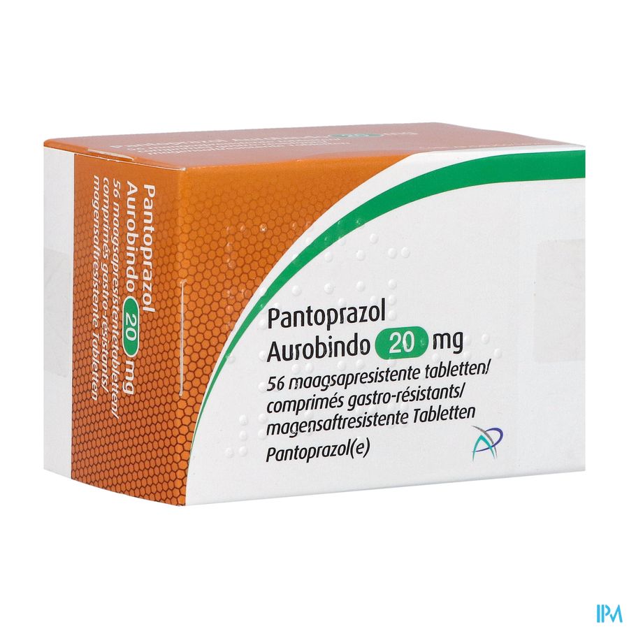 Pantoprazol Aurobindo 20mg Maagsapresist. Comp 56 Pantoprazol Aurobindo 20mg Maagsapresist. Comp 56