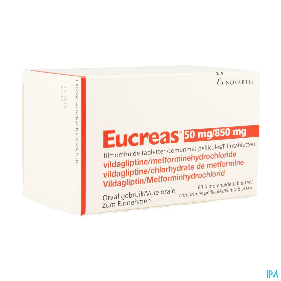 Eucreas 50mg/ 850mg Comp Pell 60 Eucreas 50mg/ 850mg Comp Pell 60