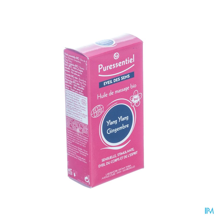 Puressentiel Mass.olie Ylang Ylang-gember Bio100ml 3