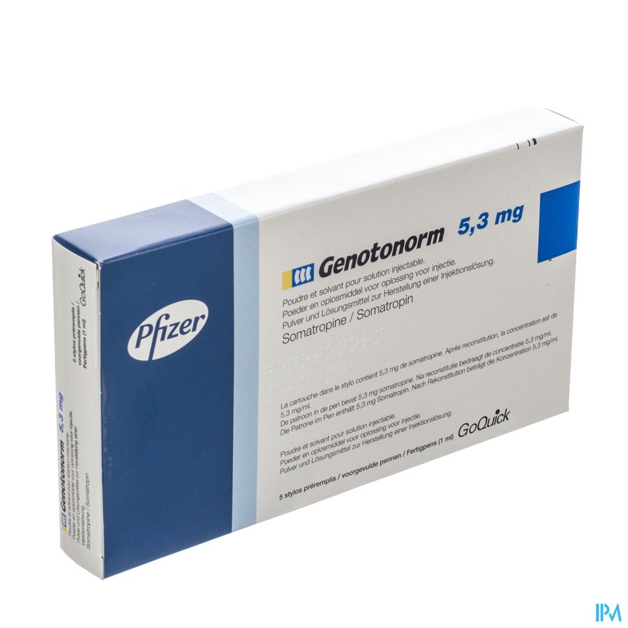 Genotonorm 5,3mg Goquick Opl Inj Voorgev.pen 5 Genotonorm 5,3mg Goquick Opl Inj Voorgev.pen 5