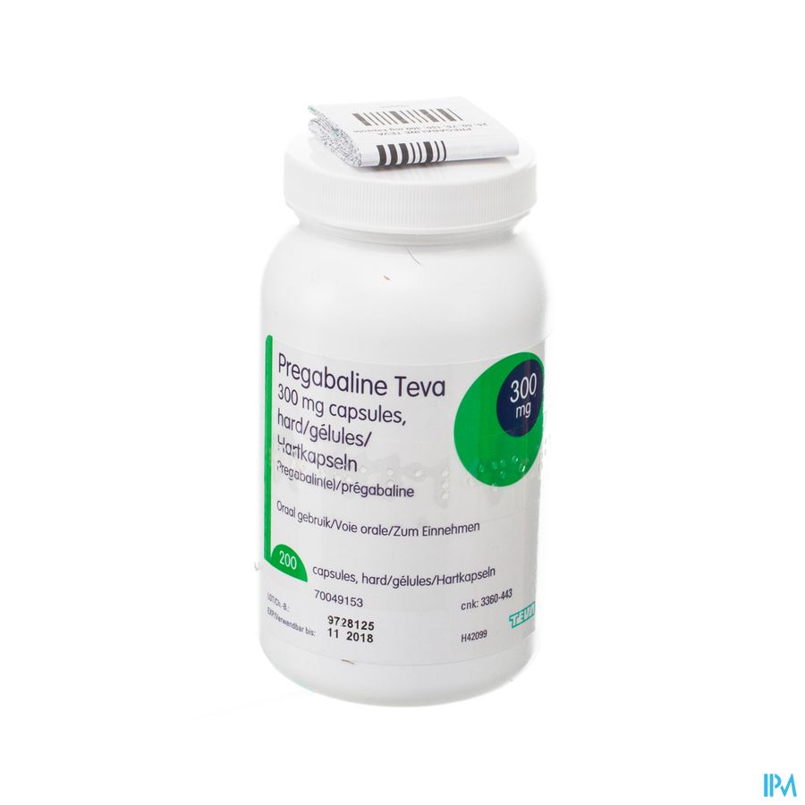 Pregabaline Teva 300mg Caps Hard 200 X 300mg Pregabaline Teva 300mg Caps Hard 200 X 300mg