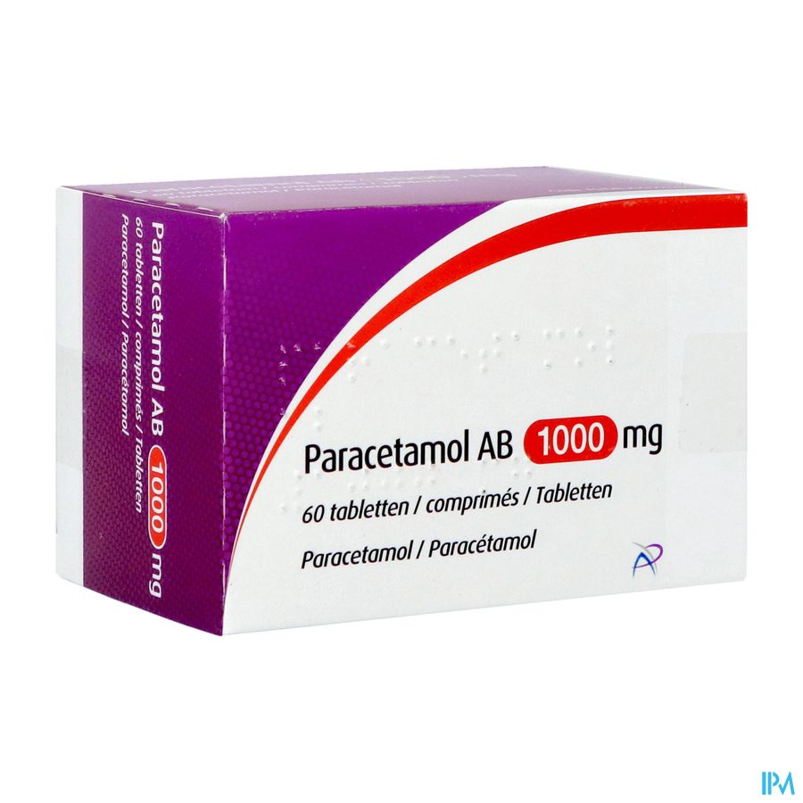 Paracetamol Ab 1000mg Comp 60 Paracetamol Ab 1000mg Comp 60