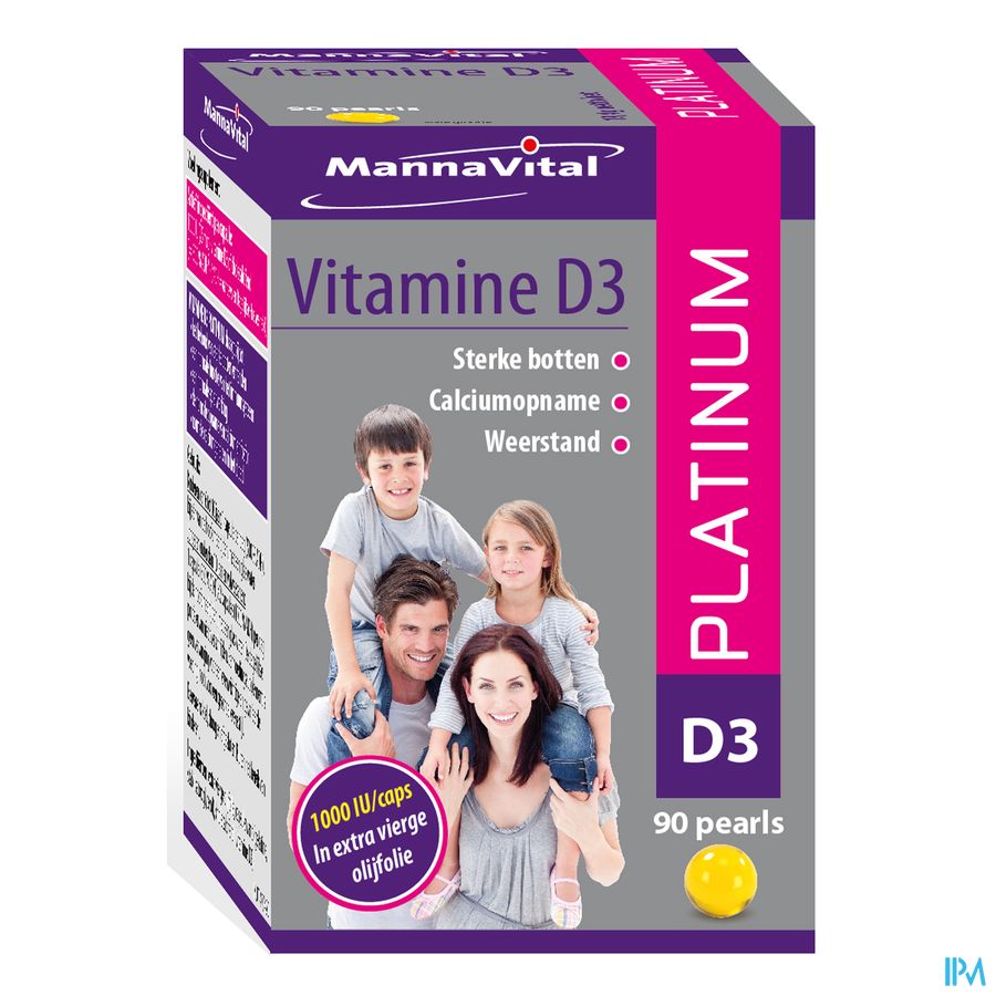 Mannavital Vitamine D3 Platinum Caps 90