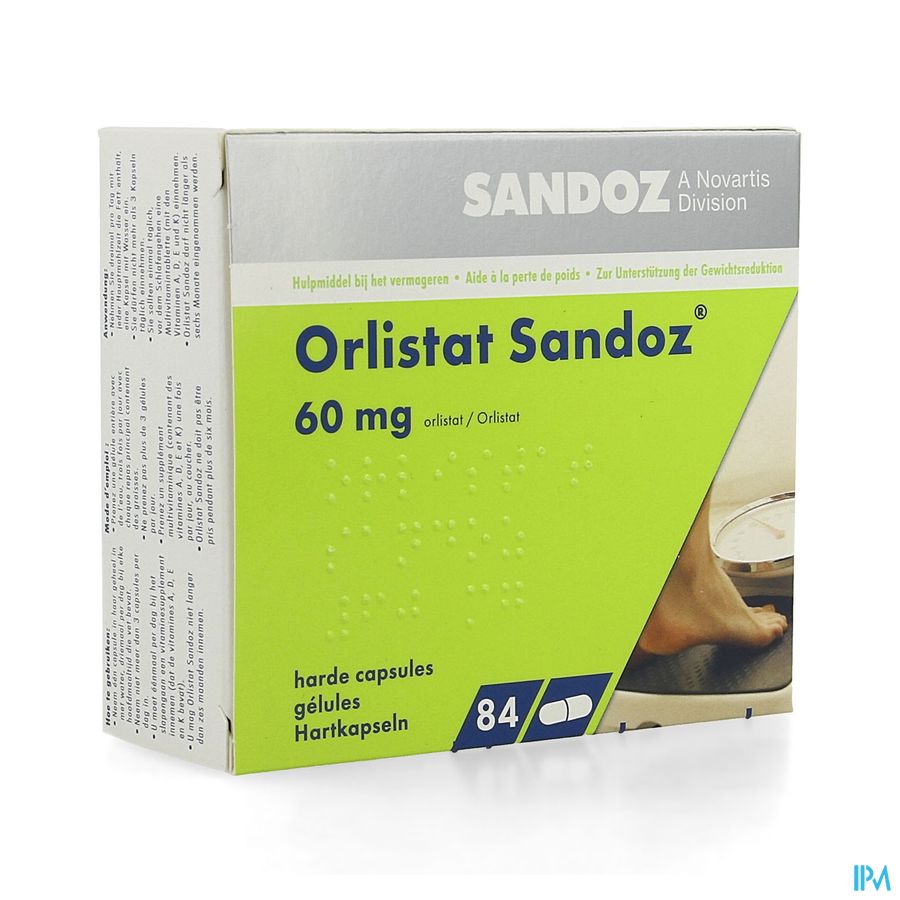 Orlistat Sandoz Harde Caps 84 X 60mg Orlistat Sandoz Harde Caps 84 X 60mg