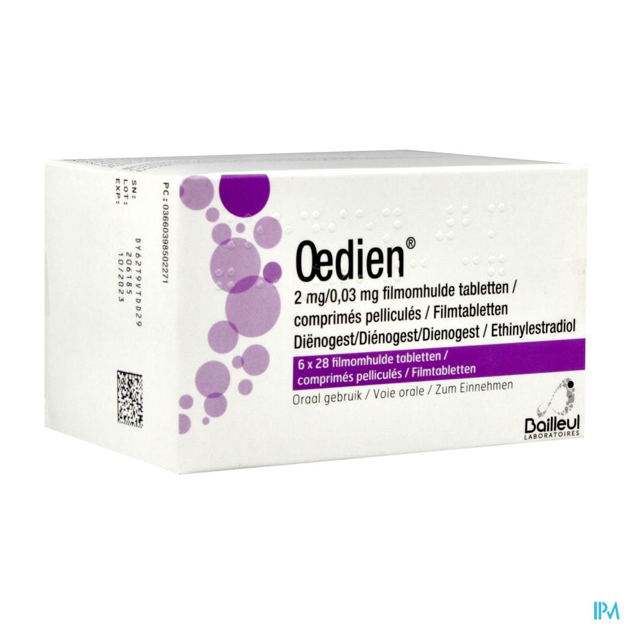 Oedien 2mg/0,03mg Filmomh Tabl 6 X 28 Oedien 2mg/0,03mg Filmomh Tabl 6 X 28