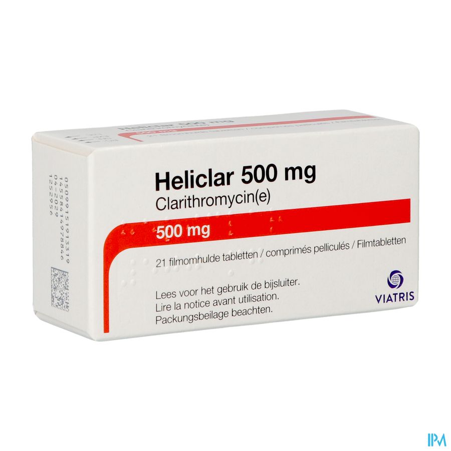 Heliclar 500 Comp 21 X 500mg Heliclar 500 Comp 21 X 500mg