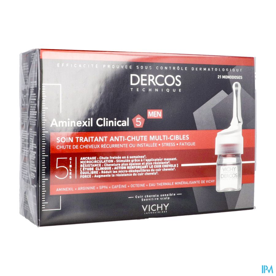 Vichy Dercos Aminexil Clinical 5 Men Amp 21x6ml 2