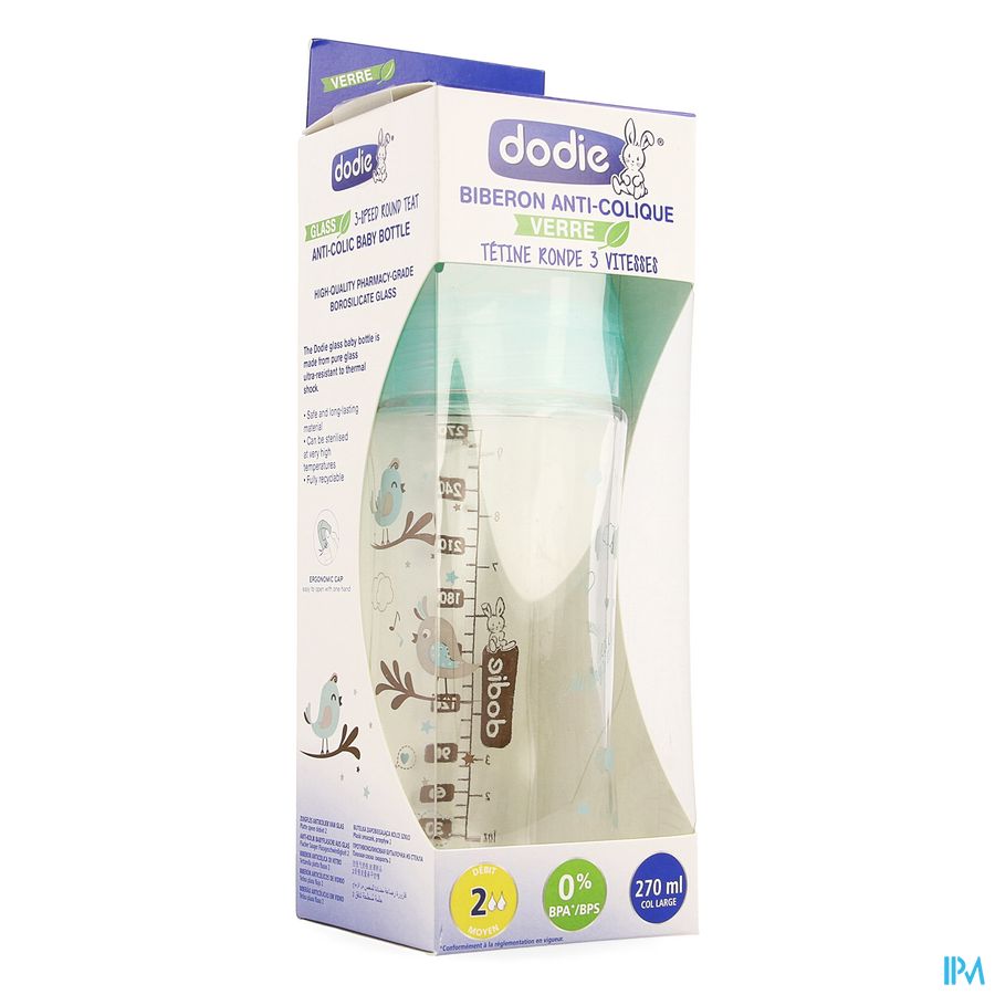 Dodie Zuigfles Glas Sensation+ New York 270ml