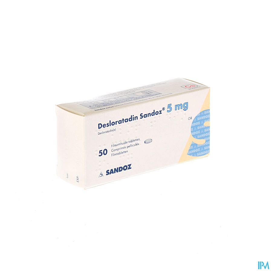 Desloratadine Sandoz 5mg Filmomh Tabl 50 X 5mg Desloratadine Sandoz 5mg Filmomh Tabl 50 X 5mg