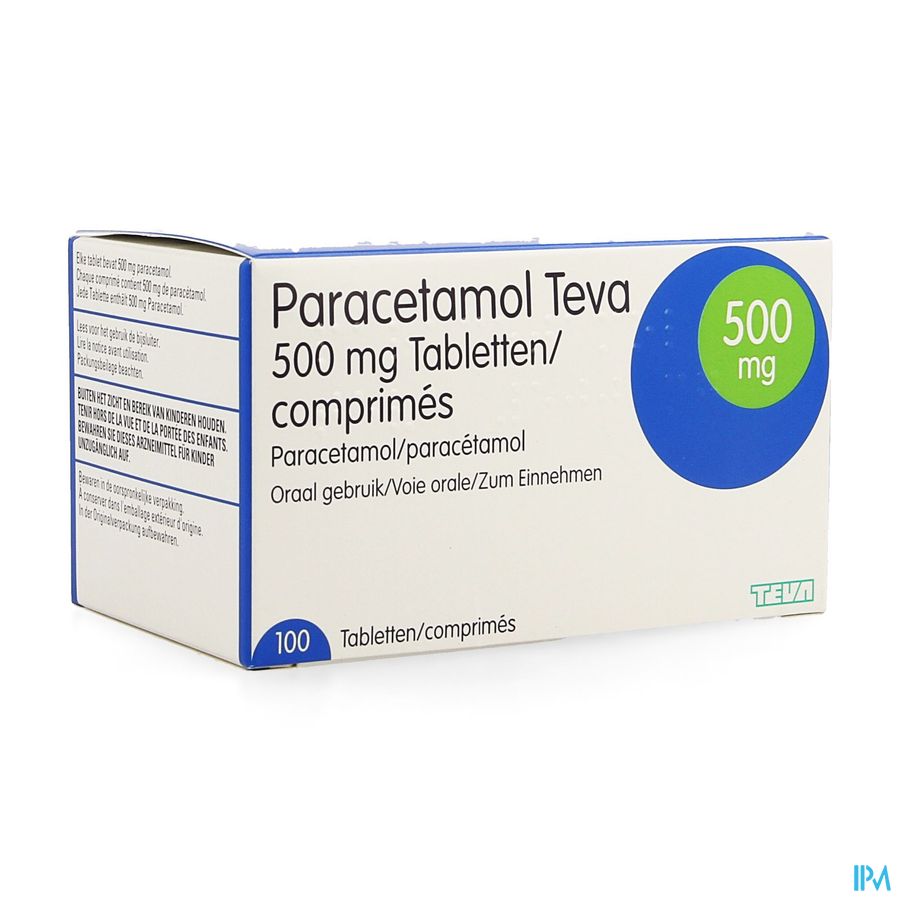 Paracetamol Teva 500mg Nf Tabl 100 X 500mg Paracetamol Teva 500mg Nf Tabl 100 X 500mg