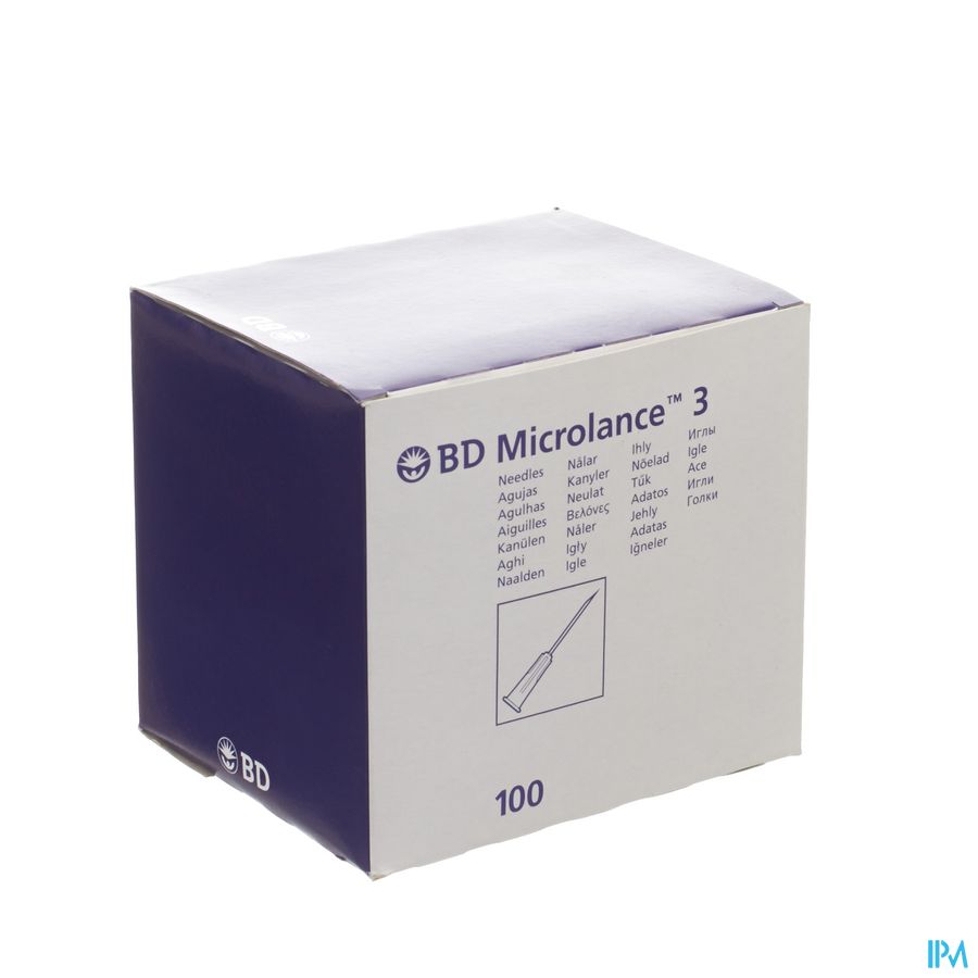 Bd Microlance 3 Aig. 22g 2 Rb 0,7x50mm Noir 100 Bd Microlance 3 Aig. 22g 2 Rb 0,7x50mm Noir 100