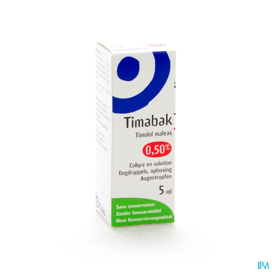 Timabak 0,50% Collyre 5ml 5,0mg/ml Timabak 0,50% Collyre 5ml 5,0mg/ml